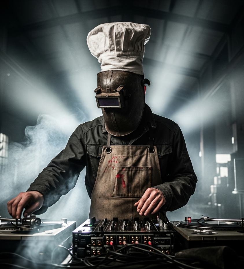 DJ Benedict in his Chicago studio